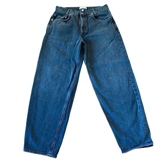 AGolde tapered leg high rise black jeans size 29 - Picture 2 of 13